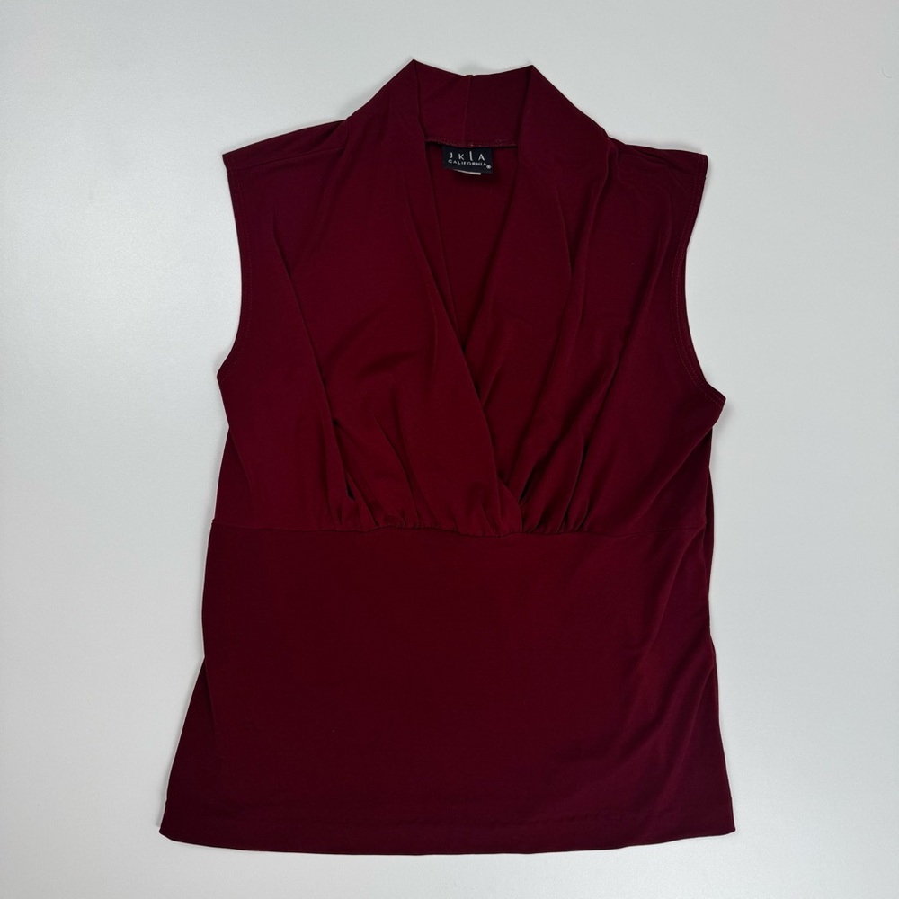 Vintage 90s Y2K JKLA California Wrap Draped Neck Top USA Made Sz L Grunge Goth